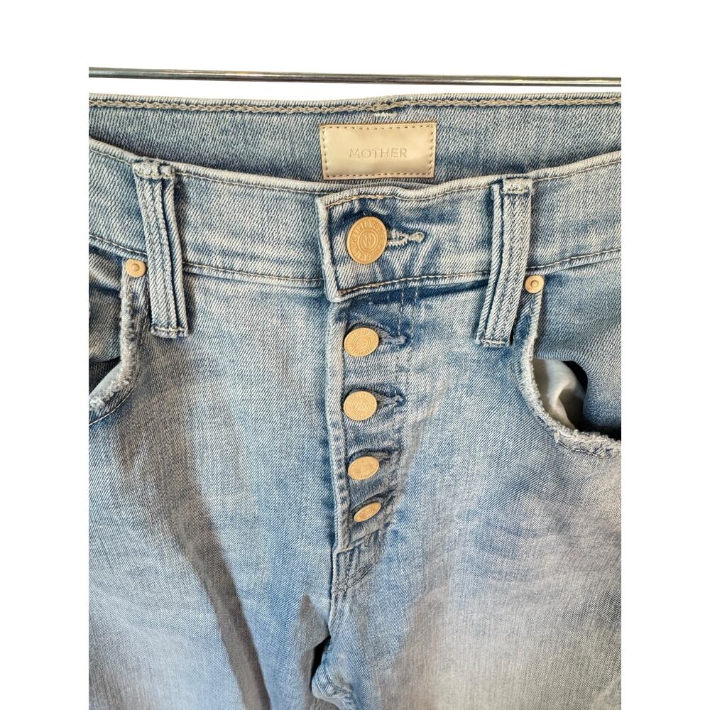 MOTHER The Pixie Tomcat Ankle Jean Nature of the Game Wash $278 MSRP Button Fly - Picture 4 of 9